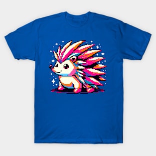 Hedgehog - cute kawaii retro 80s pixel art T-Shirt